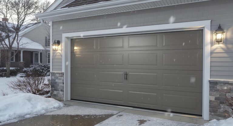 Insulated overhead garage door on a Lima, Ohio home